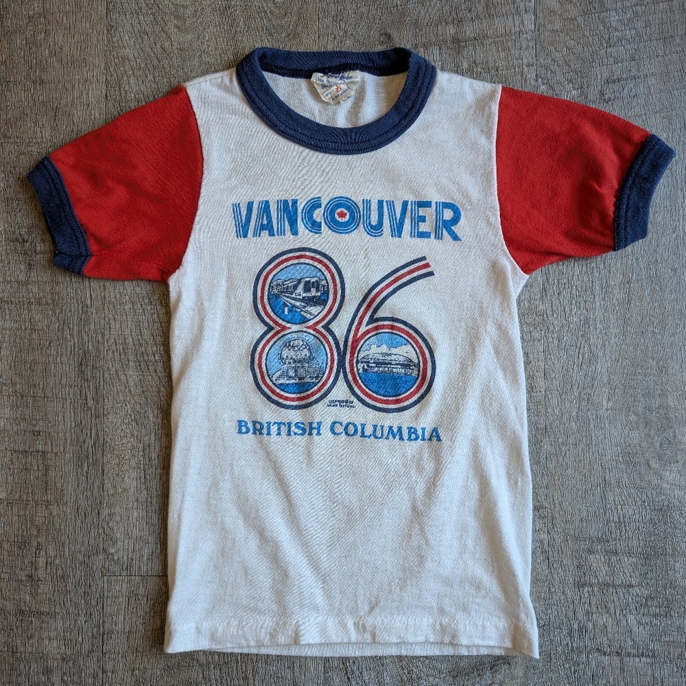 Vancouver '86 British Columbia Vintage Single Stitch Kids Tee